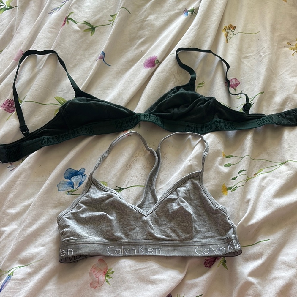 Calvin Klein Black and Gray Bras Intimates Collection